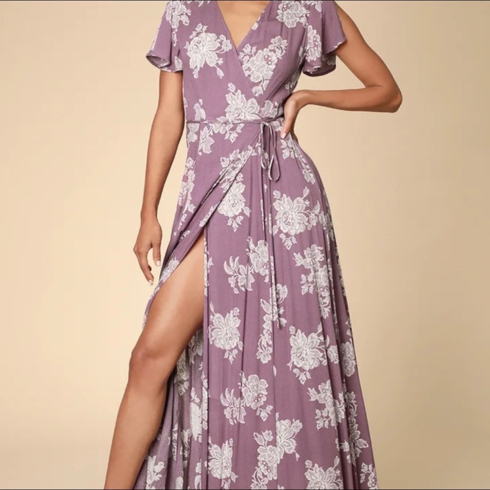 NWT lulus heart of marigold wrap dress